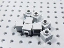 LEGO Lot of 8 Light Bluish Gray 1x1x2/3 Bricks w/ Open Stud BR
