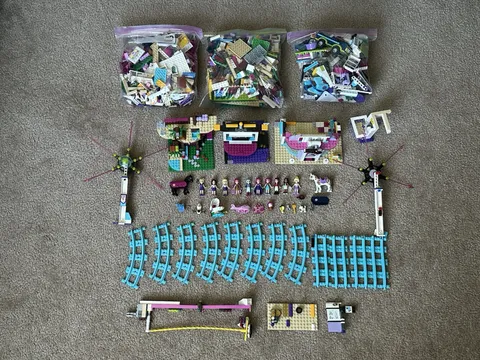 Lego Friends Lot 7+ Lbs - 41130 Amusement Park Minifigs Horses Retired Sets