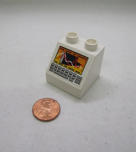 Lego Duplo HOME OFFICE WORK COMPUTER GRAPHS SCREEN Sticker Block Specialty
