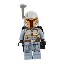 LEGO® Minifigure Mandalorian Tribe Warrior Female + Cape Lt. Grey Helmet sw1077