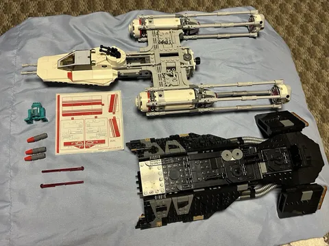 Lego Star Wars 75249 Y-Wing + 75284 Knights Of Ren Transport - Ships Only 👀 Wow
