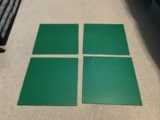 Lego Green Baseplate 32x32 Lot of 4, Used