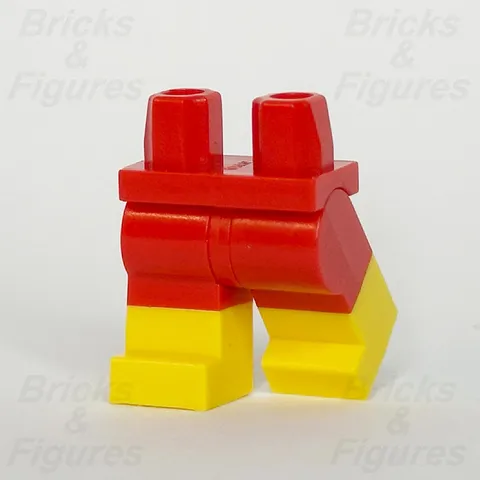 LEGO Red Minifigure Legs Part Moulded Lower Yellow Boots 21019 970c00pb0575