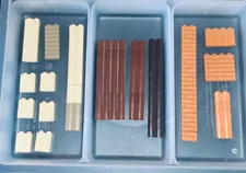 Lego Brick Wall Tile Lot of 75 Masonry Tiles Logs 1x2 1x4 Grill Brown Warm Gold