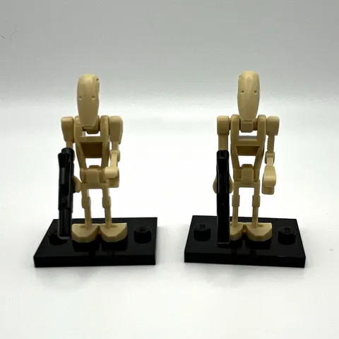 LEGO MINIFIGURES Star Wars Battle Droid (2) Tan w/ Blaster: sw0001c