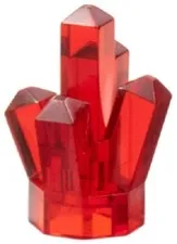 Lego 10217 Part 52 ROCK Trans-Red Crystal 5 Point  1 x 1 HP Diagon Alley TR