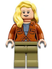 LEGO [No Color/Any Color] Dr. Ellie Sattler - Dark Orange Shirt jw082 Used Genui