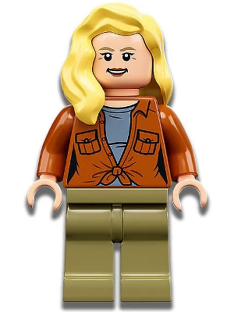 LEGO [No Color/Any Color] Dr. Ellie Sattler - Dark Orange Shirt jw082 Used Genui