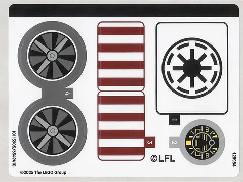 LEGO STICKER SHEET 75432 V-19 TORRENT STARFIGHTER New from set