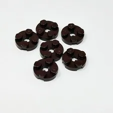 4032 LEGO Parts Plate Round 2x2 w/ Axle Hole X DARK BROWN (6)