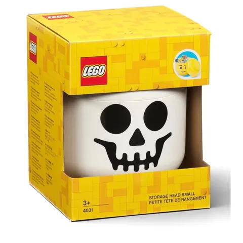 LEGO Storage Heads Stackable Storage Container Sm. Skeleton Holds 250 Bricks
