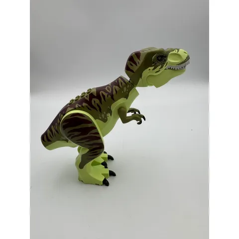 LEGO Dino T-Rex Dinosaur Figure Lime Green Dark Brown Stripes 2010 5885 5882