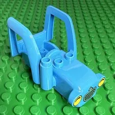 Lego Duplo Blue Tractor Top - rabbit on front - Fits 2 x 6 base - 10525