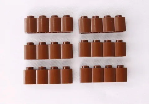 LEGO Lot of 6  BROWN Part 30137 Special 1x4 Palisade Log Vintage 