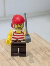Lego Pirates Minifigure pi179 Pirate Red Double Tie cloth wrap