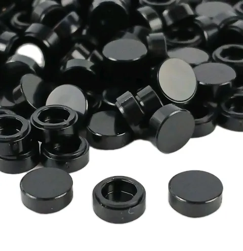 100 Pieces LEGO® BLACK Tiles Round 1 x 1 Anti-Stud on bottom 98138