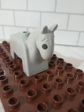Interlego AG Lego A/S Duplo Gray Horse Donkey Animal Figure Vintage Retired Fig