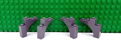 Lego 4 Dark Bluish Gray 1x4x3 Arch Castle NEW