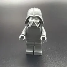 Official Lego Flat Silver Monochrome Darth Vader Minifigure Unreleased Prototype