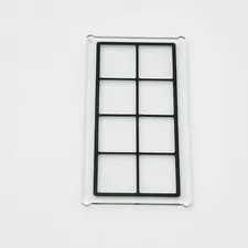57895 57895pb162 LEGO Glass 4x6 Transparent BLACK LATTICE (1)