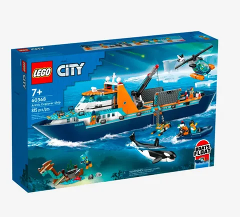 Lego 60368 City Arctic Explorer Ship 815pcs Floats Orca Sealed New Retired Set