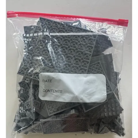 Lot of 1.5lb Dark Gray Lego Bricks Various Sizes/Shapes/Parts AS IS