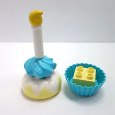LEGO Duplo Candle Cupcake Frosting Swirls Building Blocks Birthday Cake Topper
