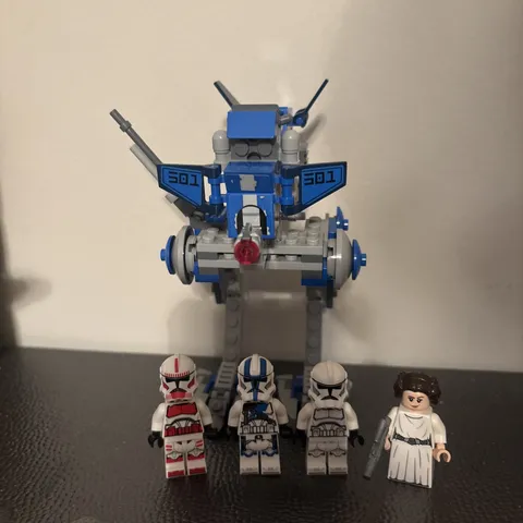 LEGO STAR WARS 501st Legion AT-RT WALKER With Lot Storm Trooper/ Leia Minifigs
