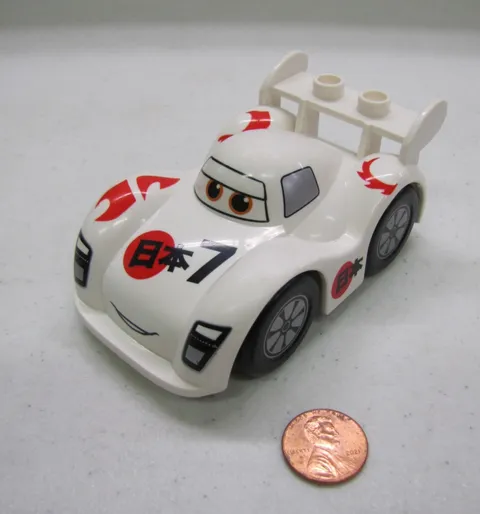 Lego Duplo Pixar Cars Shu Todoroki White Sports Car Vehicle Movie 5839 #4
