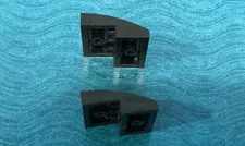 LEGO PART 15068 SLOPED CURVED TILE 2X2X2/3 2 PIECES (BLACK)