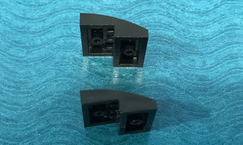 LEGO PART 15068 SLOPED CURVED TILE 2X2X2/3 2 PIECES (BLACK)