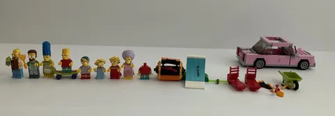 LEGO Simpsons House 71006 Pink Car Sedan Lot Minifigures Homer Marge Ned Grill