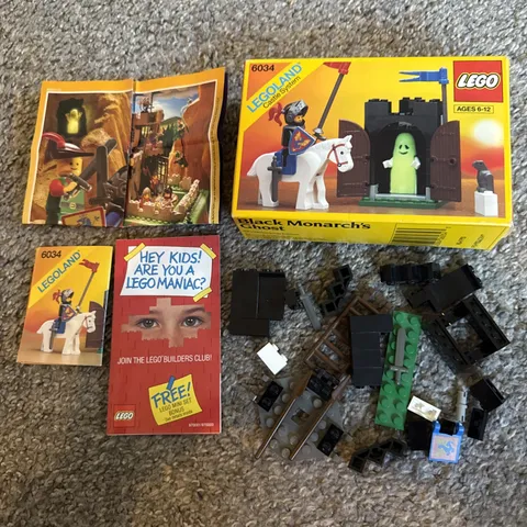 Lego 6034 Black Monarch's Ghost Box + Instructions ONLY ~ NO FIGURES Incomplete