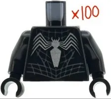 LEGO | Minifigure Torso - White Spider w/ Muscles Venom - Used sh1113 Torso x100