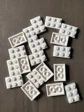 LEGO 3021 White Plate 2 x 3 - 19 Pieces