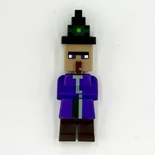 LEGO Minecraft Witch (min046) Minifigure - Fixed Printed Hat from Set 21133