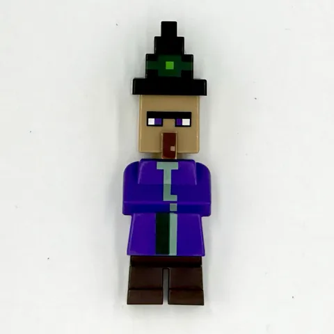 LEGO Minecraft Witch (min046) Minifigure - Fixed Printed Hat from Set 21133