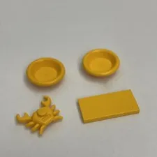 Lego 6256 87079 33121 Crab Orange-Yellow Replacement Add-on Pieces Lot of 4