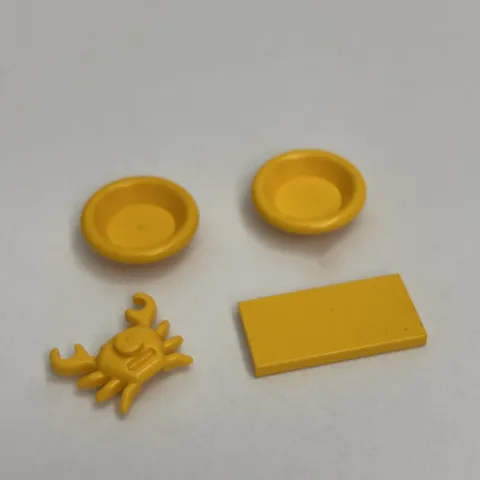 Lego 6256 87079 33121 Crab Orange-Yellow Replacement Add-on Pieces Lot of 4