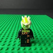 Lego Agents Villian DR. D ZASTER MINIFIG w/Neon Green Minifigure Head -8969