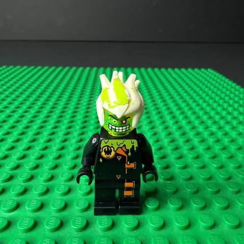 Lego Agents Villian DR. D ZASTER MINIFIG w/Neon Green Minifigure Head -8969