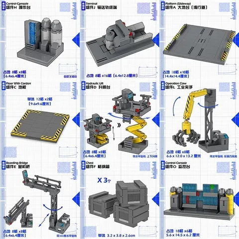 MOC Building Blocks Military Robot Base Army Scene Tower House Weapon Set Lot