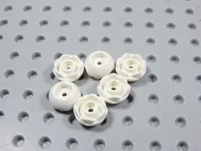 LEGO Lot of 6 White Rose Roses Flowers Plants Minifig BJ