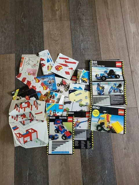 lot of vintage lego manuals only Technic City Helicopter Go Cart