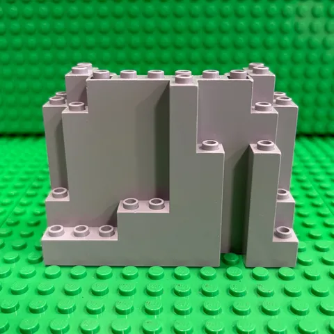 LEGO Rock Panel 4 x 10 x 6 Rectangular (BURP) : Light Bluish Gray : 6082