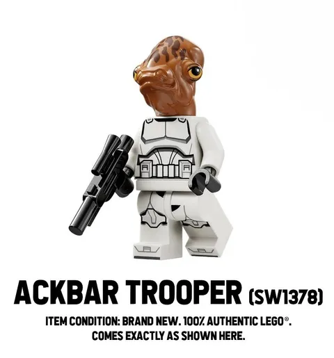LEGO® Star Wars Ackbar Trooper Minifigure w/ Blaster 75388 Jedi Bob BRAND NEW