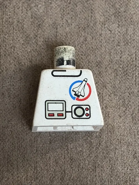 LEGO Vintage Space Launch Command Torso Astronaut Shuttle Minifigure Part