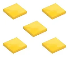5 New LEGO Yellow 2x2 Tile smooth flat panel tiles bright yellow 3068 306824