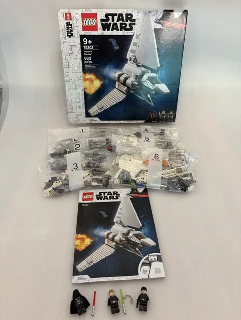 LEGO Star Wars 75302 Imperial Shuttle COMPLETE w/ Box Darth Vader Luke Skywalker