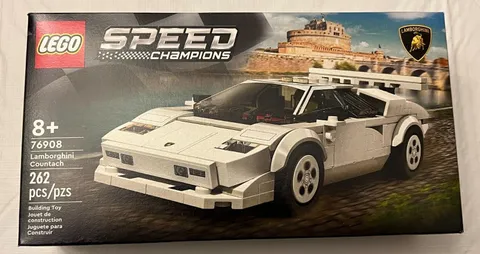 LEGO 76908 Speed Champions Lamborghini Countach Toy Building Kit, 262 Pieces